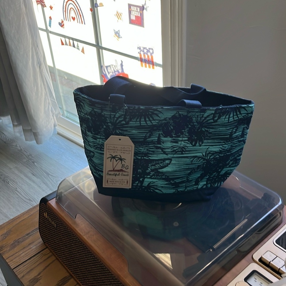 Stylish Blue Patterned Tote Bag